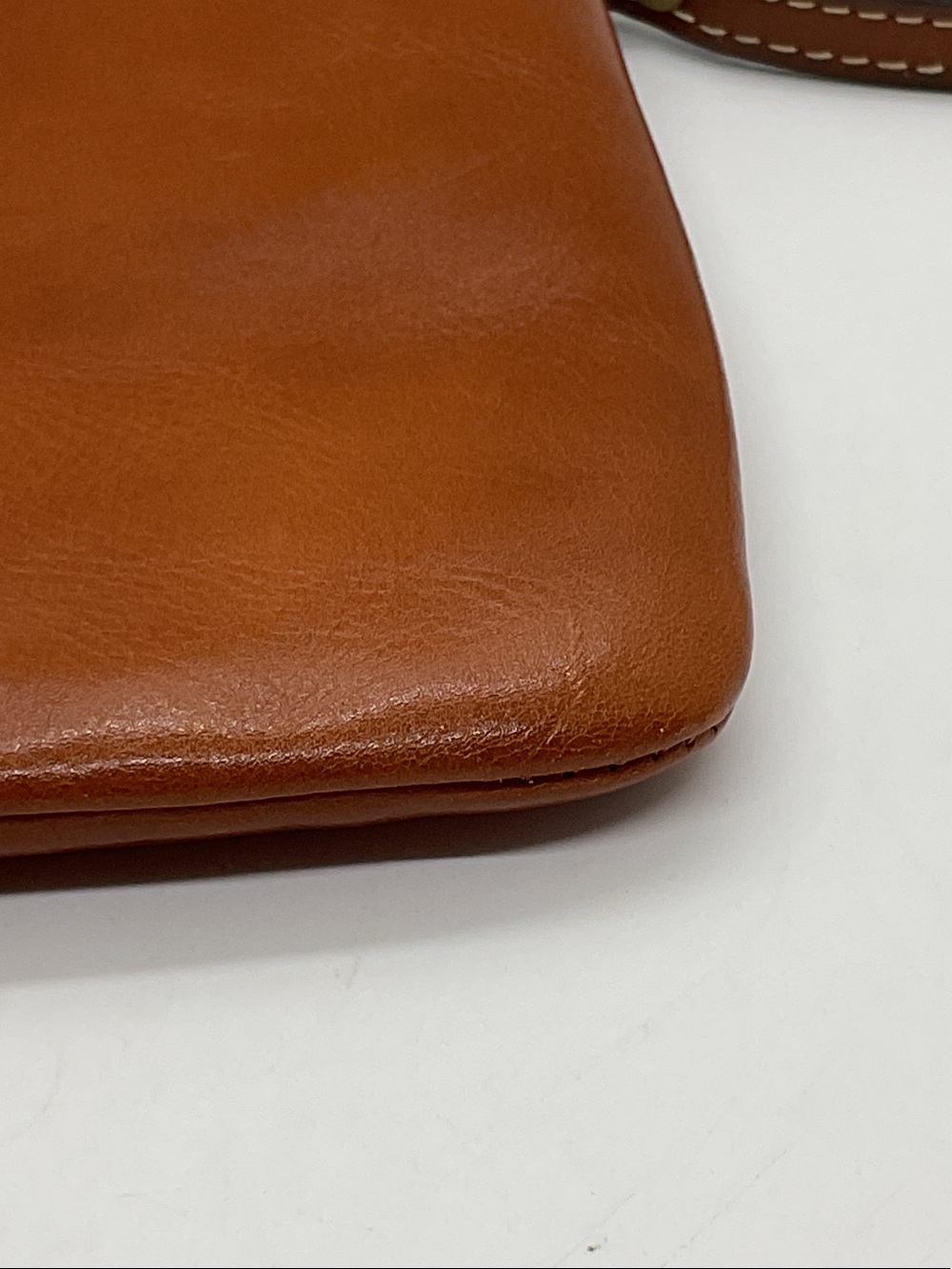 Patricia Nash Smooth Tan Leather Wristlet Clutch - Picture 6 of 14